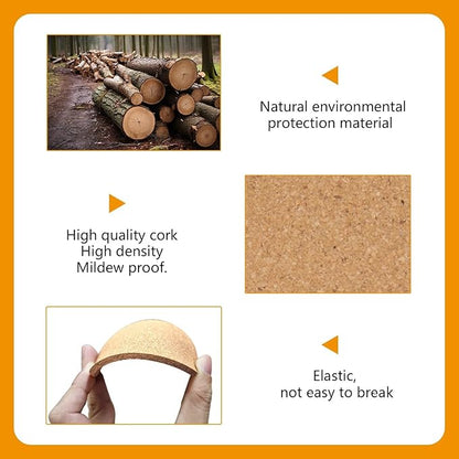 24 Pcs Cork Coasters for Drinks, Bulk Blank Coasters DIY Crafts, Non-Slip, Heat-Resistant, Absorbent and Reusable Coffee Coaster for Home Tabletop Decoration (24 Pcs)