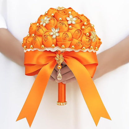 KINGLAKE Orange Satin Ribbon – 1 1/2'' x 100 Yards Polyester Orange Ribbon for Gift Wrapping, Wedding, Halloween, Thanksgiving Decoration, DIY Crafts, Sunflower Bouquets, Wreath Bows