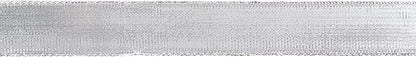 MEEDEE Silver Wired Woven Metallic Ribbon - 1 inch Silver Wired Ribbon for Gift Wrapping, Gift Bows, DIY Crafts, Graduation Baskets, Wedding, Party Decorations (25 Yards)