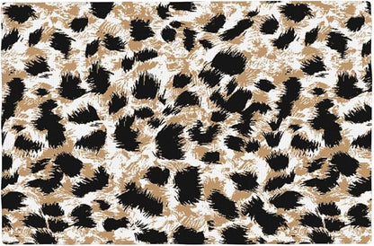 Placemats 4 pcs Leopard Double-Layer Imitation Linen Place Mats Non-Slip Heat-Resistant Tablemats for Home Restaurant Hotel 18×12 Inch