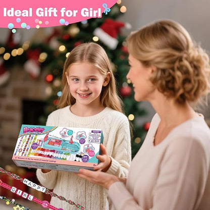 IFLOVE Arts and Crafts for Kids Ages 8-12,Friendship Bracelet Making Kit for Girl,DIY Arts and Crafts Maker for Kids,Jewelry Making Kit Christmas Gifts for Ages 6 7 8 9 10 11 12 Year Old (Rose)