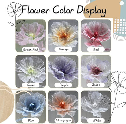 Giant Flowers for Decoration, 5.58 ft Big Artificial Organza Flower for Wedding Reception Birthday Christmas Party Backdrop Decor Photography Props Shop Window Display, Red