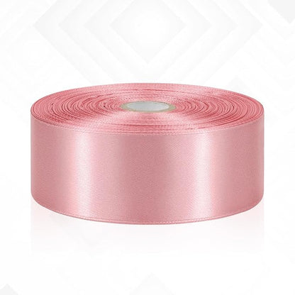 Rose Gold Satin Ribbon 1-1/2 Inch 60 Yards, Solid Polyester Fabric Ribbons for Eternal Flower, Gift Wrapping, Flower Bouquet, Crafts, Hair Accessories, Wedding