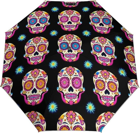 3 Fold Car Umbrella Folding Portable Automatic Umbrella Sunny Rain Sunscreen