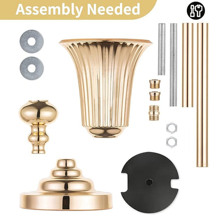 NUPTIO Flower Vase Centerpiece Wedding: 10 Pcs 26.7" Tall Gold Stand Metal Trumpet Vases for Wedding Party Table Decoartions