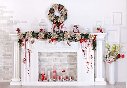 RECUTMS 10 Pcs Christmas Glitter Artificial Poinsettia Flowers 6 inch Christmas Wreath Christmas Tree Flowers Ornaments Holiday Seasonal Decorations for Xmas New Year Wedding Party (Gold)