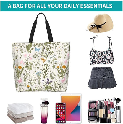 Sunflower Tote Bag For Women, Waterproof Shoulder Bags Big Reusable Grocery Handbag For Shopping Picnic Work Beach