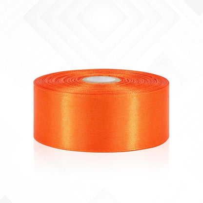 Orange Satin Ribbon 1-1/2 Inch 30 Yards, Orange Ribbon for Gift Wrapping, Flower Bouquet, Crafts, Halloween, Christmas, Wedding, Thanksgiving, Easter
