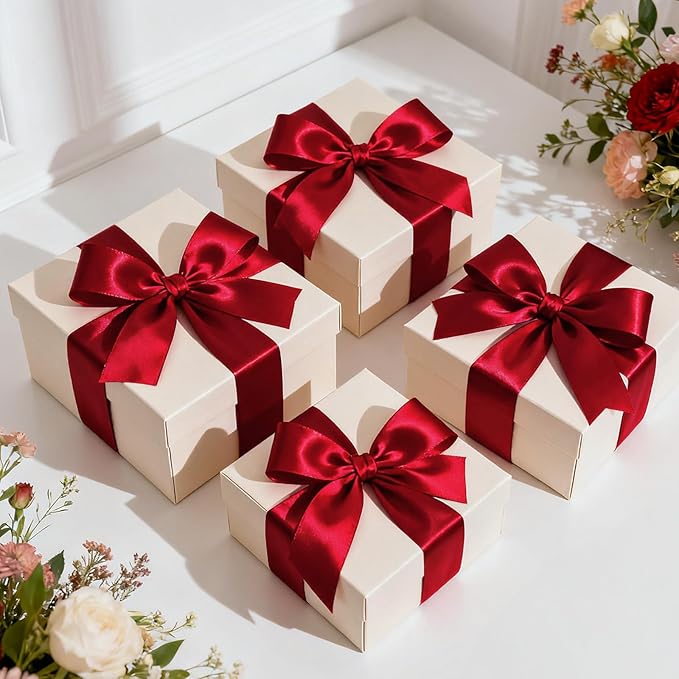 KINGLAKE Red Satin Ribbon - 1 1/2'' x 100 Yards Polyester Red Ribbon for Gift Wrapping, Wedding, Party Decoration, DIY Crafts, Floral Bouquets and Wreath Bows