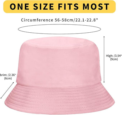 Rosoz 1 & 2 Pack Bucket Hat for Women Men Summer Travel Beach Sun Hat Outdoor Cap Unisex Bucket Hats