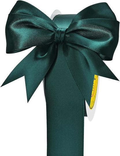 Double Face Teal Satin Ribbon 1-1/2 inch X 50 Yards Polyester Teal Ribbon for Gift Wrapping Very Suitable for Weddings Party Hair Bow Invitation Decorations and More