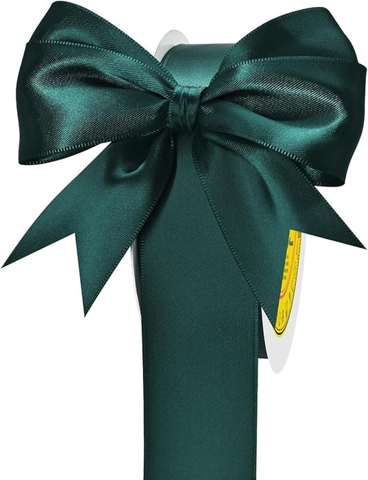 Double Face Teal Satin Ribbon 1-1/2 inch X 50 Yards Polyester Teal Ribbon for Gift Wrapping Very Suitable for Weddings Party Hair Bow Invitation Decorations and More
