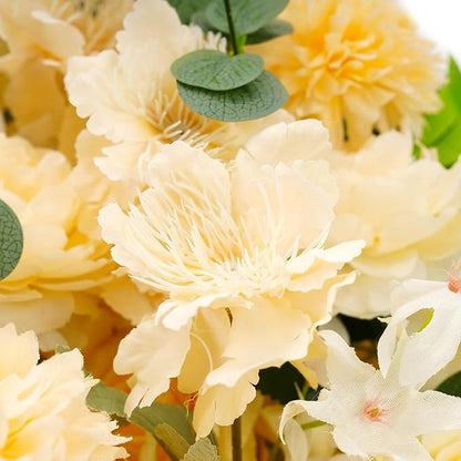 TFCFL Artificial Flowers Row, 39.5" X 12" Wedding Arch Faux Floral Swags, 3D Flower Panels Arrangement, DIY Wall Backdrop for Wedding Party Table Runner Decoration (Champagne)