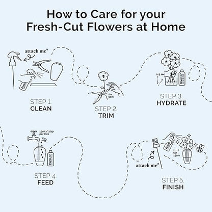 FloraLife Quick Dip - Instant Hydrating Treatment Solution for Preserving Fresh-Cut Flowers - 8oz