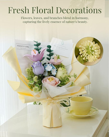 ROKR 3D Puzzles for Adults,Bouquet Flower Building Set,DIY Flower Kit,Ideal Gift for Home Décor