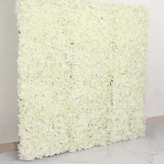 Efavormart 4 PCS Cream Silk Hydrangea Flower Mat Wall Wedding Event Decor for DIY Centerpieces Arrangements Party Decorations