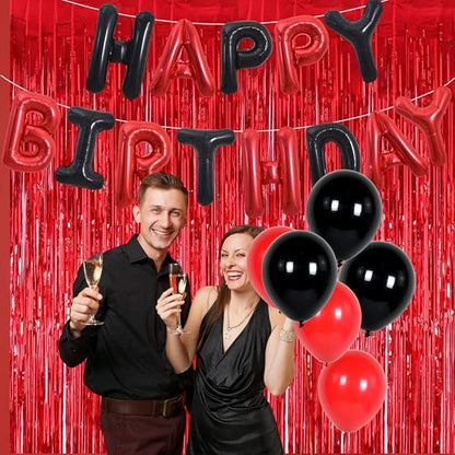 TONIFUL 2Pcs Red Metallic Tinsel Foil Fringe Curtains,Red Photo Booth Backdrop Streamer Curtain Photo Booth Props for Bachelorette Party,Birthday,Graduation,Christmas Decor(6.6ft x 9.9ft)