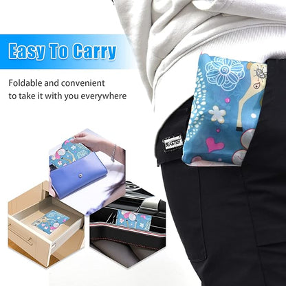 6 Pcs Reusable Grocery Bags Xlarge 50LBS Foldable Grocery Shopping Bags Washable Beach Bag Ripstop Nylon Tote Bags