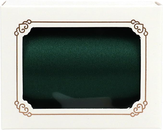 MEEDEE Dark Green Satin 3 Inch Ribbon Lux Double Faced Hunter Green Satin Ribbon by 10 Yards Green Christmas Ribbons Dark Green Ribbons for Christmas Tree, Weddings, Flower Bouquet