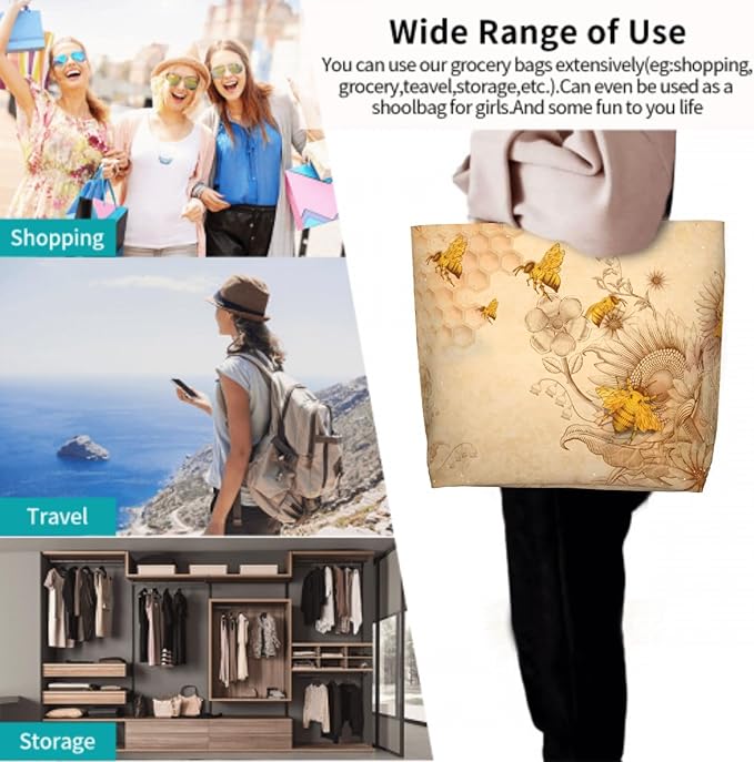 Shoulder Bag Large Reusable Eco-friendly Shopping Bags Portable Storage Handbag