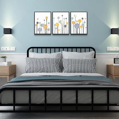 3 Piece Black Framed Abstract Watercolor Painting Wall Art For Living Room Bedroom Wall Hanging Decor Office Decor Wall Artwork Flowers Prints Pictures Kitchen Wall Decorations Bathroom Home Decor
