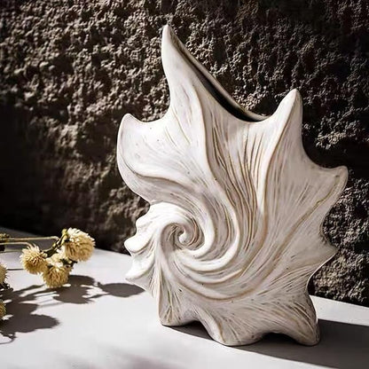 Small Ceramic Flower Vase for Home Decor - Cute Starfish Decorative Vase for Home Decor,White Ceramic Vase for Flowers,7.6 Inch Modern Vases for Ideal Shelf Decor Table Living Room Décor