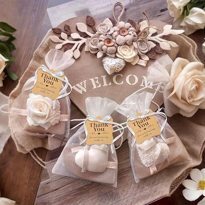 SallyFashion 150 PCS Thank You Brown Gift Tags with String, 2 x 3 Inches Paper Gift Tags for Party Favors Weddings, Bridal and Baby Showers Birthdays