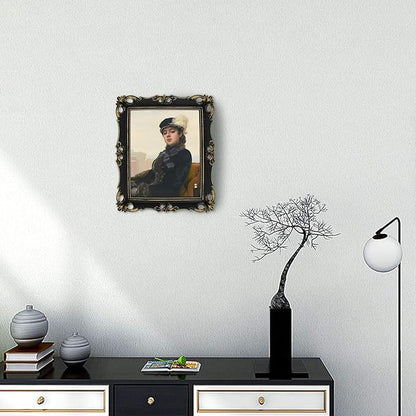 SIMON'S SHOP 8x10 Picture Frame for Wall and Tabletop, Vintage Picture Frames in Black with Gold Accents, Antique Style Gothic Frame for Photos Artworks