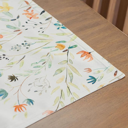 Maison d' Hermine Placemats Set of 4 100% Cotton Washable Cloth Place Mats, Reusable Table Mats for Kitchen Dining Decoration, Party, Wedding, Restaurant Spring/Summer (Colmar, 13" x 19")