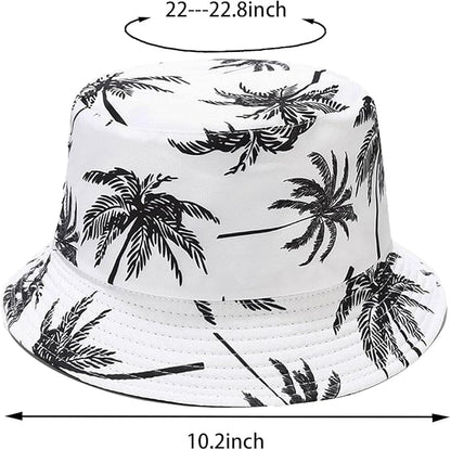 Bucket Hat for Women Men, Cotton Reversible Double Side Wear Sun Hats Beach Fisherman Hat