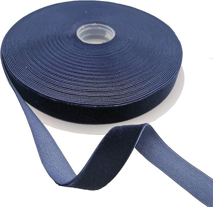 Navy Blue Velvet Ribbon Single Faced,5/8 Inch X 25Yards Spool