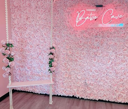 Flower Panels for Flower Wall (6 Pack) 24 Inch by 16 Inch Each | Flower Wall, Backdrop, Weddings, Event Decor, and Bridal & Baby Shower (Gradient Pink)