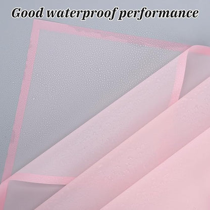 Rumvan Flower Wrapping Paper, 80 Sheets, Waterproof, Floral Bouquet Design, for Wedding, Birthday Gift, DIY Florist Supplies (Pink colour 80)