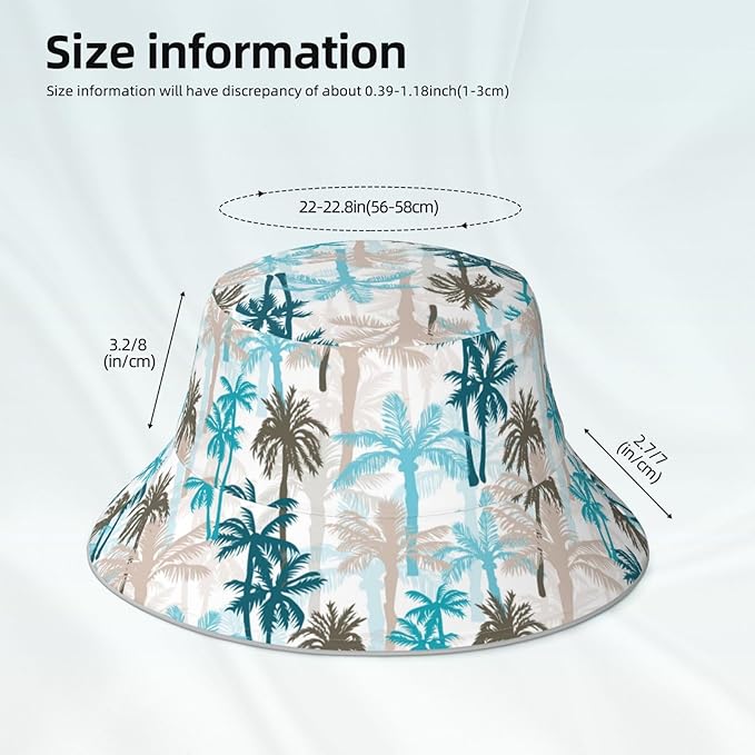 Bucket Hat Beach Summer Sun Hat Reversible Fisherman Hats Double Sided Wearing for Women Men Boys Girls
