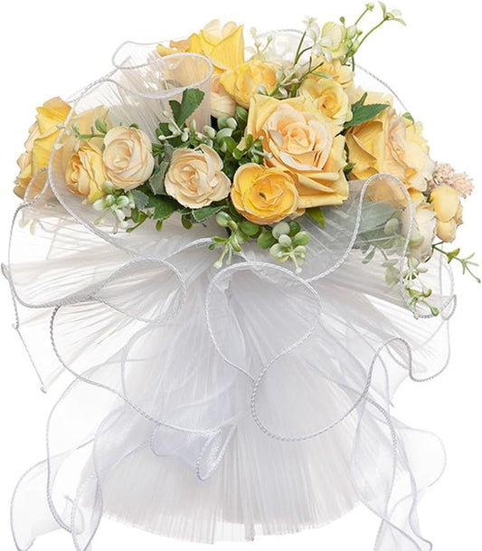 Ochine Bride & Bridesmaid Bouquets - Silk Hand Holding Flower Bouquet for Wedding, Bridesmaid, Valentines Day Decor