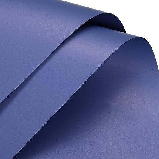 MECCANIXITY 20 Pcs Flower Wrapping Paper 22.8x22.8 Inch Waterproof Florists Wrapping Paper for Florist Bouquet Supplies, DIY Crafts, Gift/Gift Box Packaging Dark Blue