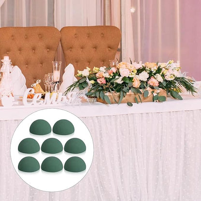 8Pcs Round Floral Foam Blocks Dry Half Blocks for Artificial Plant Arrangements Party & Wedding Decorations Flower Foam Block for Flower Arrangements