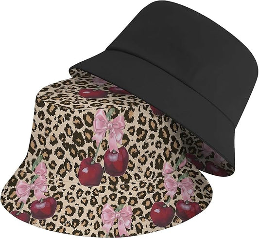 Bucket Hat for Women Men Unisex Sun Cap Packable Outdoor Fisherman Hat Headwear,Reversible Double-Side-Wear