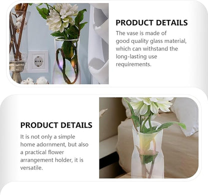 Transparent Iridescent Glass Vase Chic Floral Arrangement Decor for Desktop Flower Centerpieces Modern Simple Home Ornament