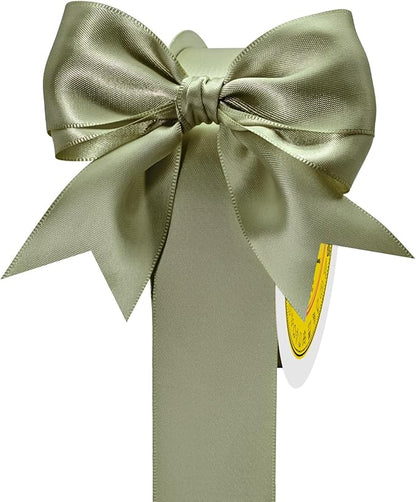 Double Face Spring Moss Satin Ribbon 1-1/2 inch X 50 Yards Polyester Spring Moss Ribbon for Gift Wrapping Very Suitable for Weddings Party Hair Bow Invitation Decorations and More