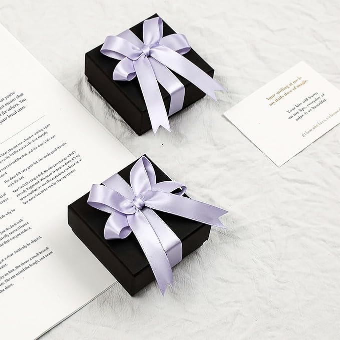 Lilac Mist Satin Ribbon, Double Faced 5/8 Inch X 50 Yards Lilac Mist Ribbon, Premium Satin Ribbon for Gift Wrapping, Crafts, Hair Bow Making, Sewing, Flower Bouquet, Wedding Party Decor
