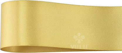 MEEDEE Gold Satin Ribbon 2 Inch Gold Ribbon Lux Double Faced Ribbons by 25 Yards Silk Satin Ribbons for Gift Wrapping, DIY Crafts, Wedding, Flower Bouquet, Holiday Decorating