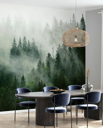 Forest Wall Murals Peel and Stick Forest murals Removable Waterproof Large Wallpaper for Living Room Bedroom (Color-3, 137×98 inch)