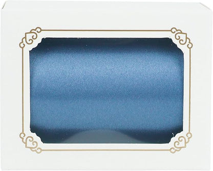 MEEDEE Smoke Blue Satin Ribbon Lux Double Faced Satin Ribbon 3 Inch Dusty Blue Ribbons by 10 Yards Smoke Blue Ribbons for Crafts, Christmas Tree, Flower Bouquet, Weddings, Bow Making