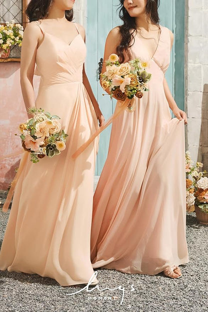 Ling's moment Artificial Flowers Apricot and Peach Bridesmaid Bouquet Set of 4, Peach Wedding Flowers Bouquets for Bridesmaids, 7 Inch Bridal Bouquets for Bridesmaids, Wedding, etc