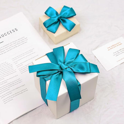 Turquoise Blue Satin Ribbon, Double Faced 1 Inch X 50 Yards Turquoise Ribbon, Premium Satin Ribbon for Gift Wrapping, Crafts, Hair Bow Making, Sewing, Flower Bouquet, Wedding Party Decor
