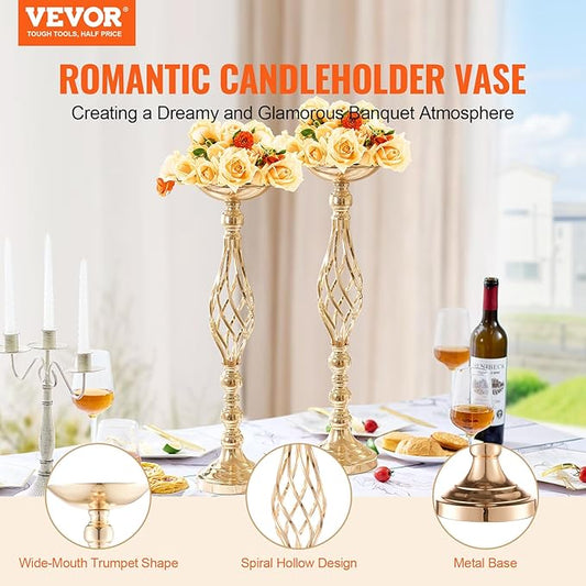 VEVOR Metal Wedding Centerpiece Gold,Candlestick,20PCS 58cm/22.83”