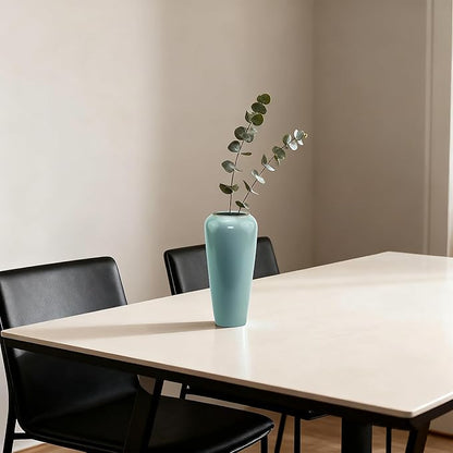 8-inch ice Cracked Glazed Ceramic vase, Modern Eastern Style Ceramic vase, Dining Table, Central Living Room Shelf Decoration (TQ03)