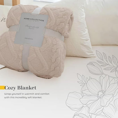 Luxury Self Care Gifts for Women, Get Well Soon Gift Basket, Care Package for Women with Cozy Blanket, 40oz Tumbler, Candle, Bath Salts, Spa Gift Box and Birthday Hug in a Box for Her, Mocha Mousse