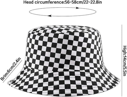 XYIYI Cute Bucket Hat Beach Fisherman Hats for Women, Reversible Double-Side-Wear